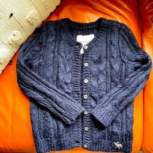 Abercrombie kids cable knit blue sweater